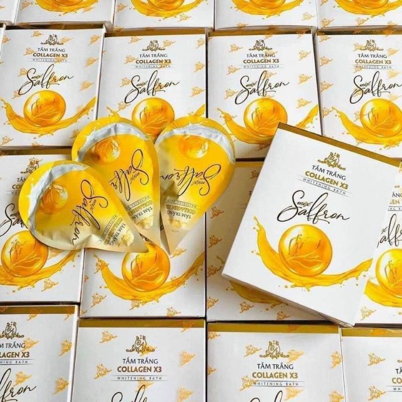 Tắm trắng collagen x3 mix saffron