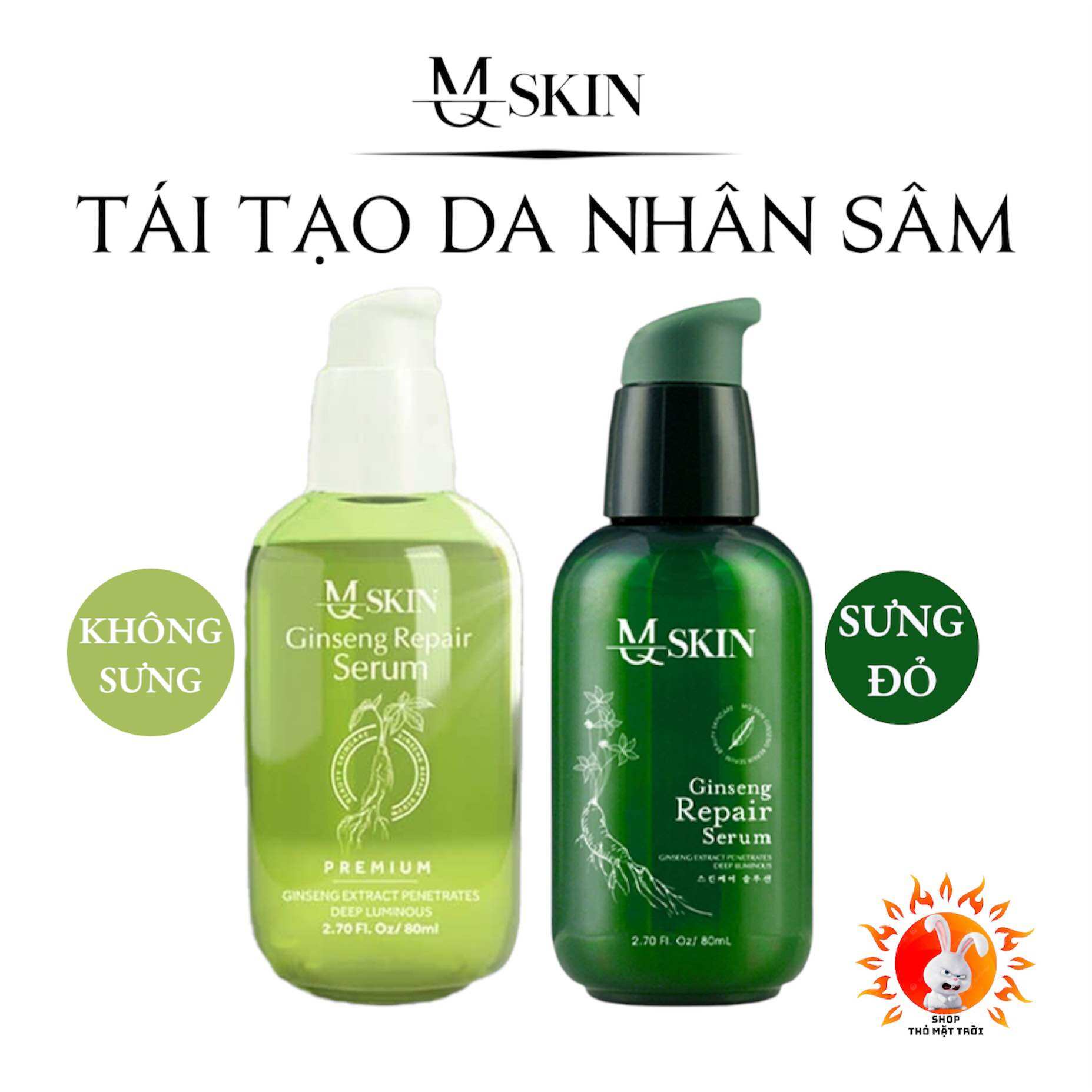 Serum Tái Tạo Da Nhân Sâm MQ Skin 80ML –  Sưng Và Không Sưng Bong Da