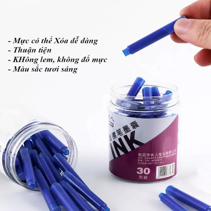Ống mực viết máy xóa được