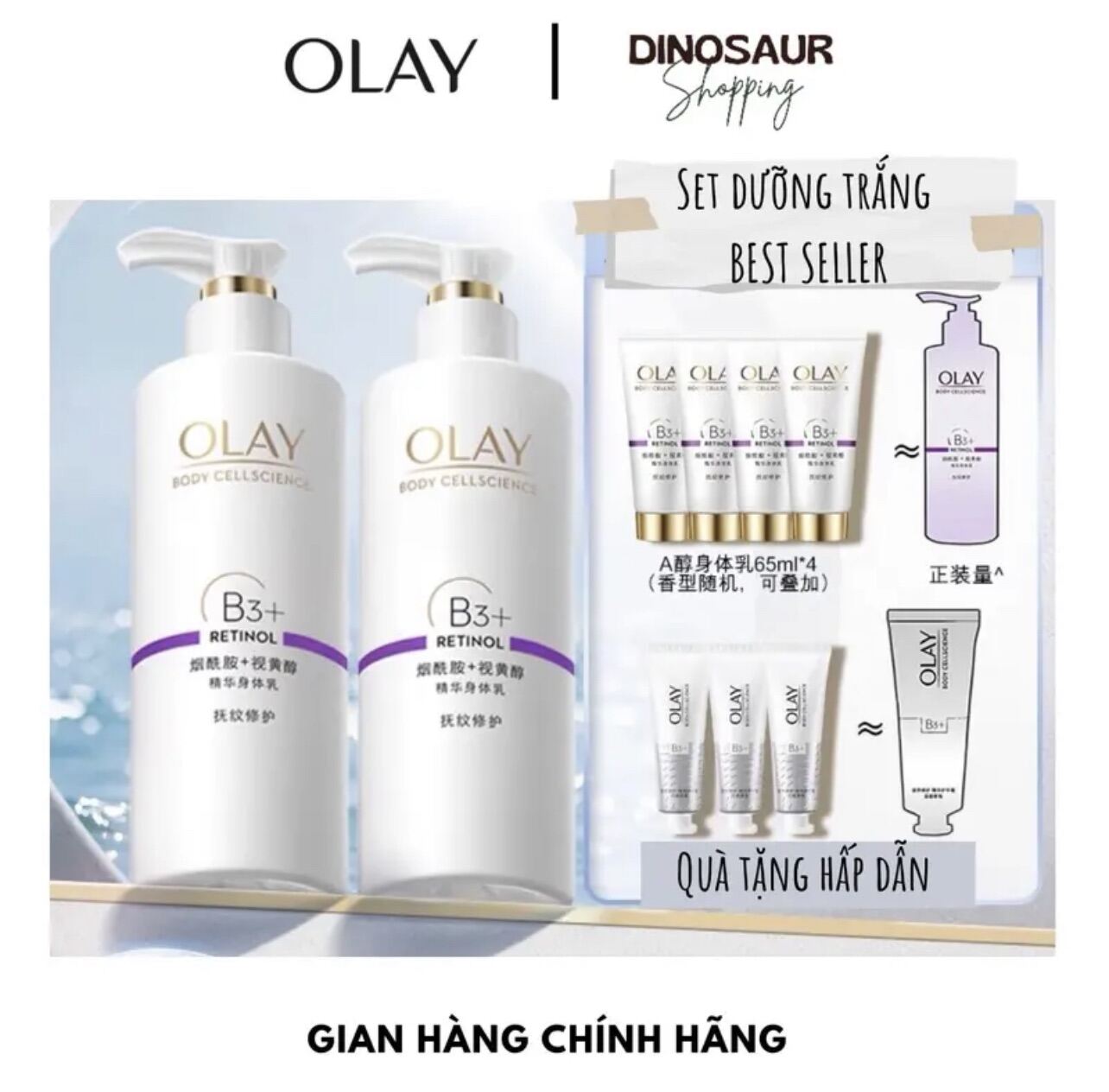 Fullbox Combo Kem Dưỡng Thể Olay B3 Retinol Cao Cấp Dưỡng ẩm Trắng Da ...