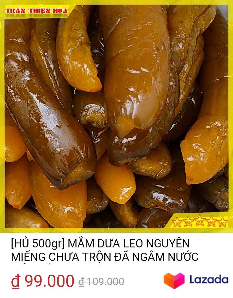 1kg Mắm Dưa Leo Miếng ngâm nước Cốt mắm chưa trộn mua về Thái ra trộn