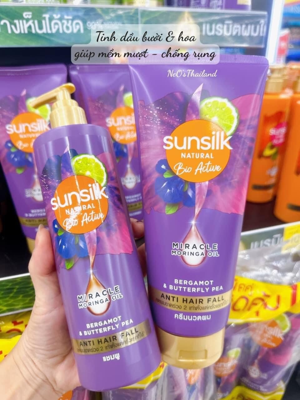 Set gội xả Sunsilk natural bio active thái lan