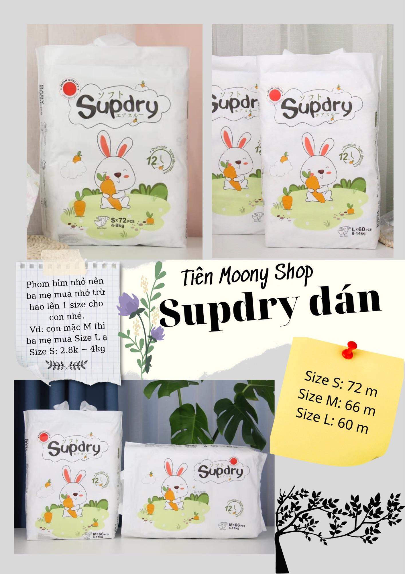 Tả/Bỉm SUPDRY/ SUPDRY PREMIUM CAO CẤP nội địa Trung DÁN/QUẦN Size S78/M66/L58/XL52/XXL50/XXXL46