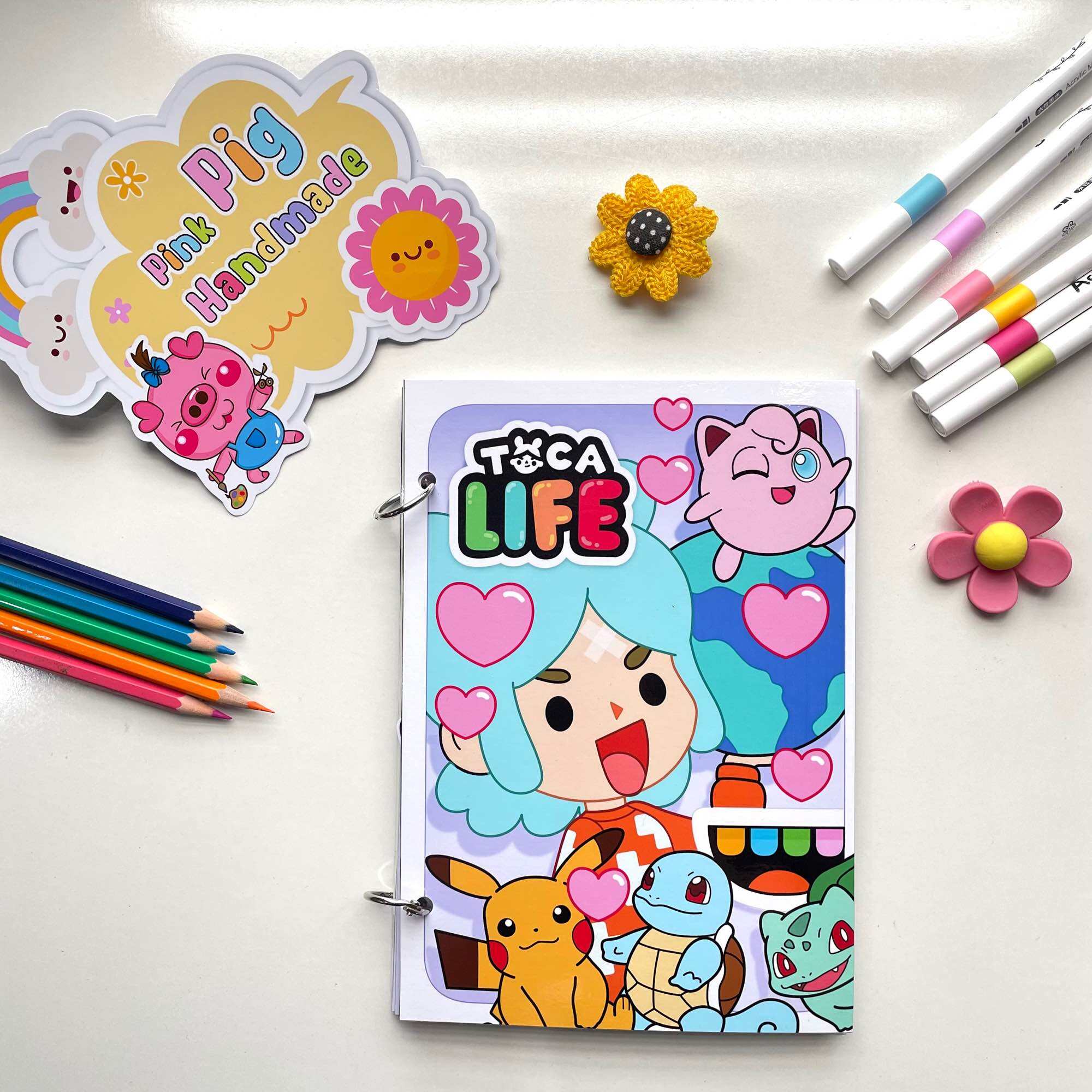 Đồ chơi vòng xoay thời trang Tocaboca - Búp bê giấy Pighandmade