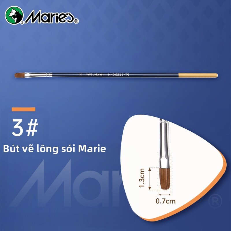 Marie’s | Bộ Cọ Họa Sĩ Sinh Viên Nylon Dùng cho Màu Nước Màu Dầu Màu Acrylic Cọ Lông Vịt Đầu Tròn Vẽ Đường