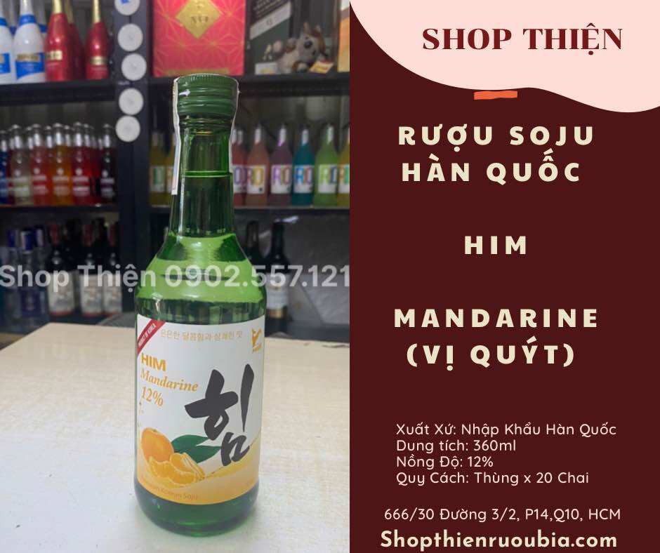 Soju trái cây nhập khẩu hàn quốc him 360ml