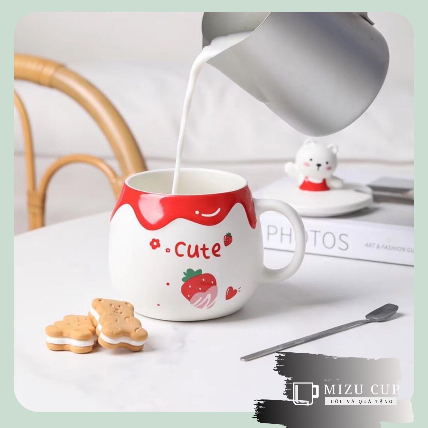 [Mizu Cup] Cốc nắp con gấu dễ thương (27)