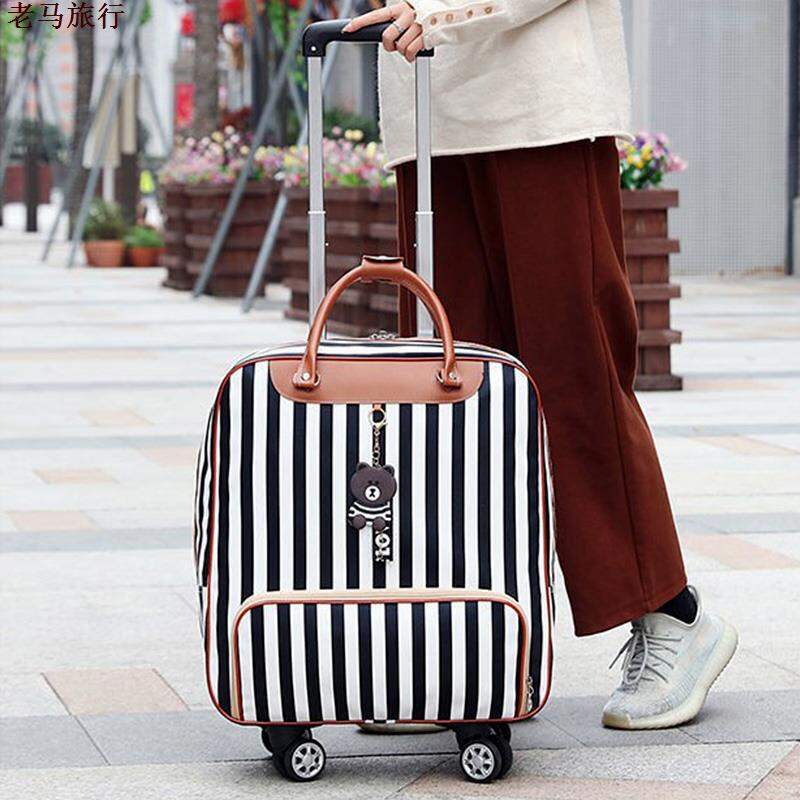 Vali da bánh xe đa năng vali kéo nữ loại nhỏ vali du lịch ca rô mini vali hành lý nhẹ tiện nhẹ 18 inch 20 inch lên máy bay