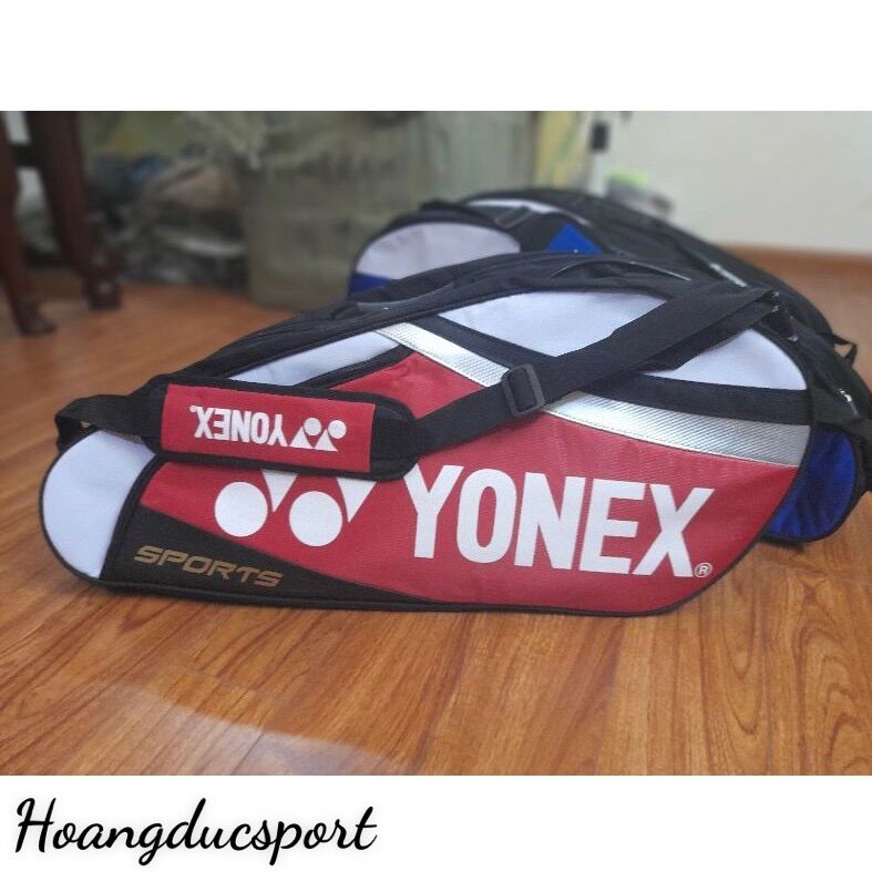 Bao đựng vợt cầu lông cao cấp Yonex hàng xịn, dày dặn đựng 5-10 vợt