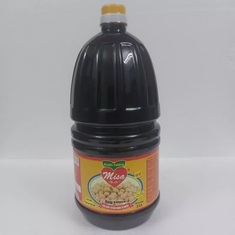 Nước tương misa new can 2 lít tem mới quê tôi