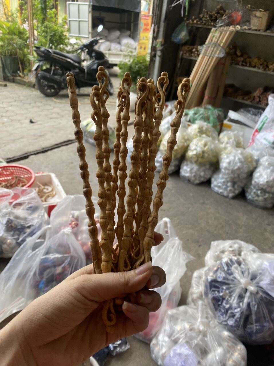 Cầu tre đốt trúc cao cấp phụ kiện lồng chim vành khuyên,ốc mít, bảy màu