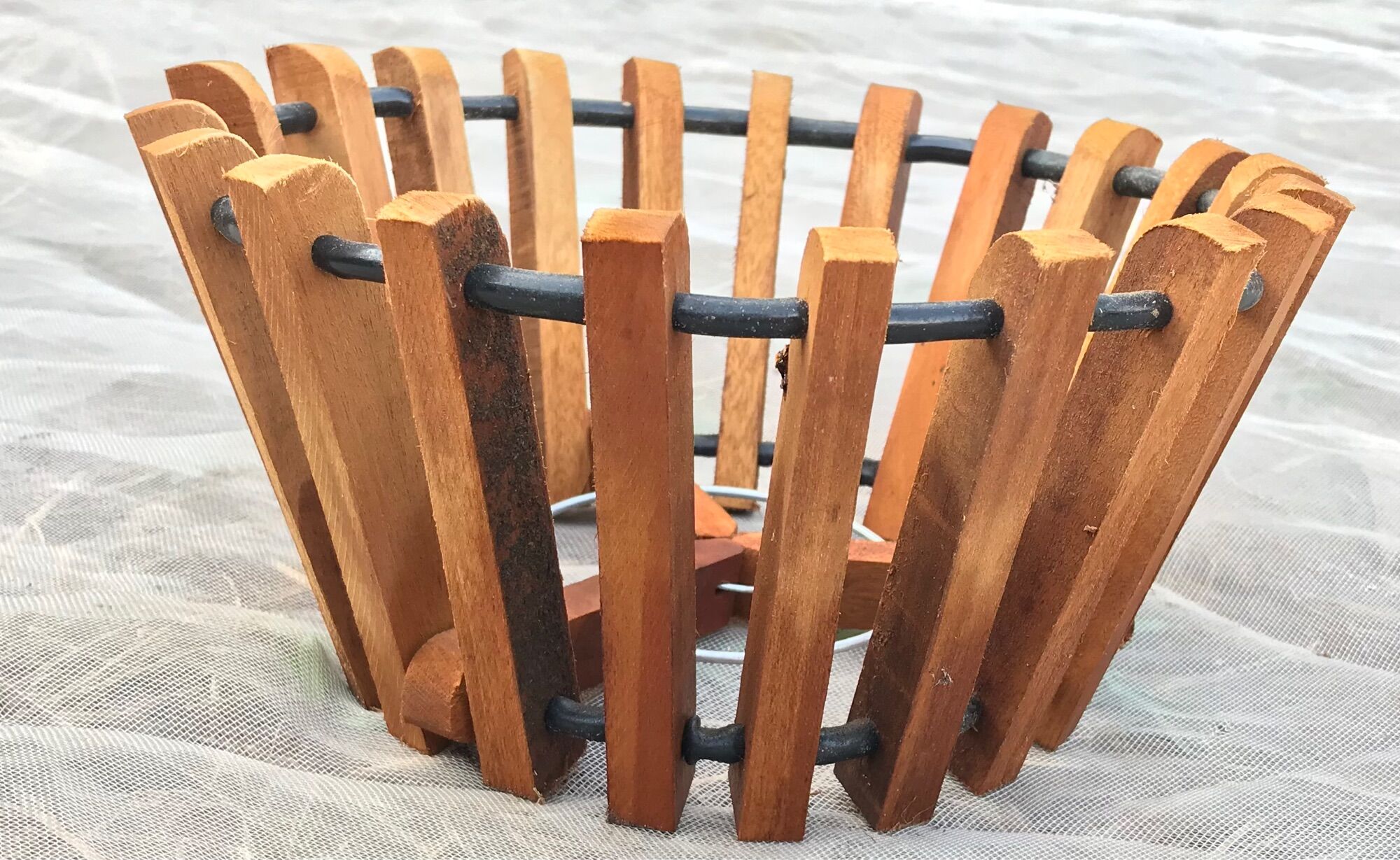 Chậu gỗ tròn f20