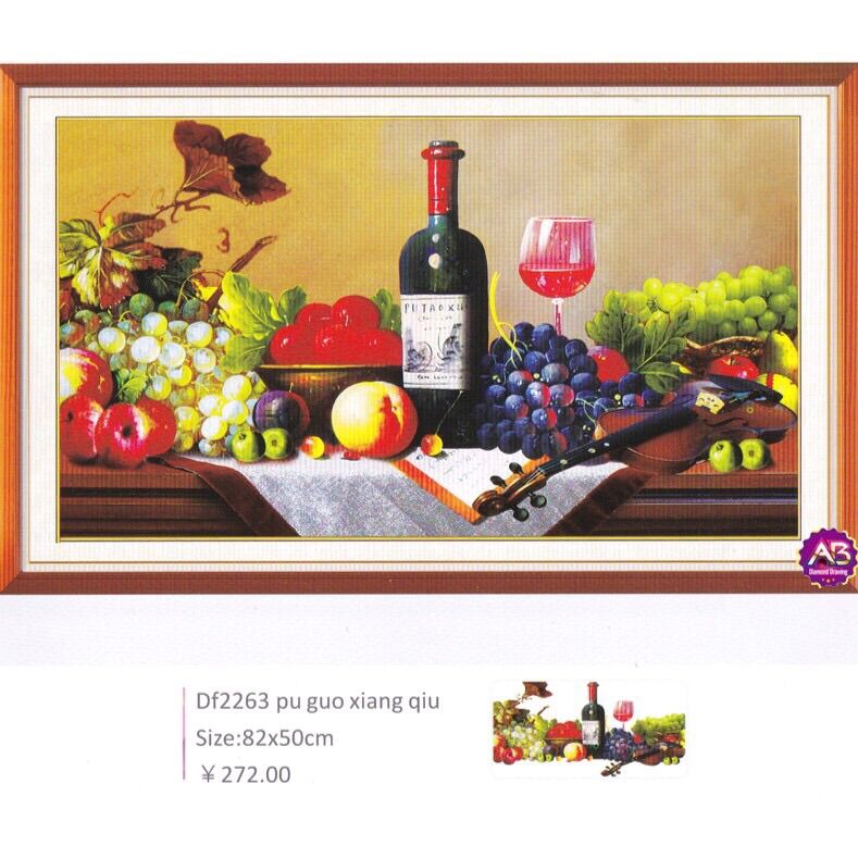 Tranh đính đá hoa quả df2263-82x50cm chưa đính