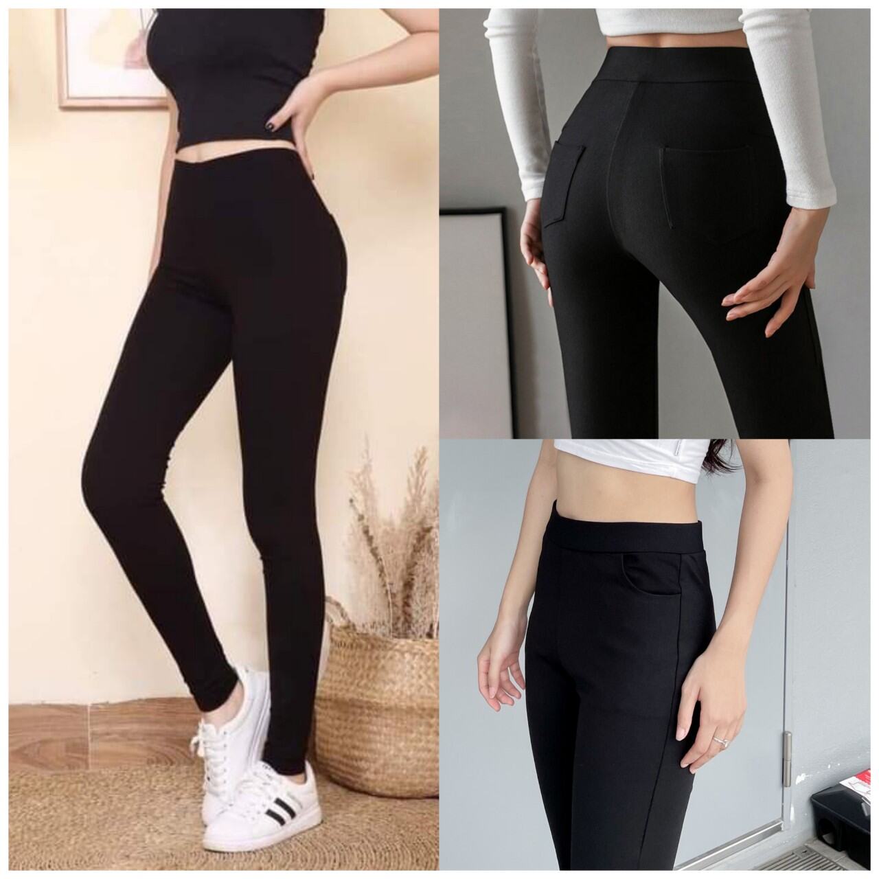 Quần legging nữ dài 4 túi trước sau,, quần thun ôm body