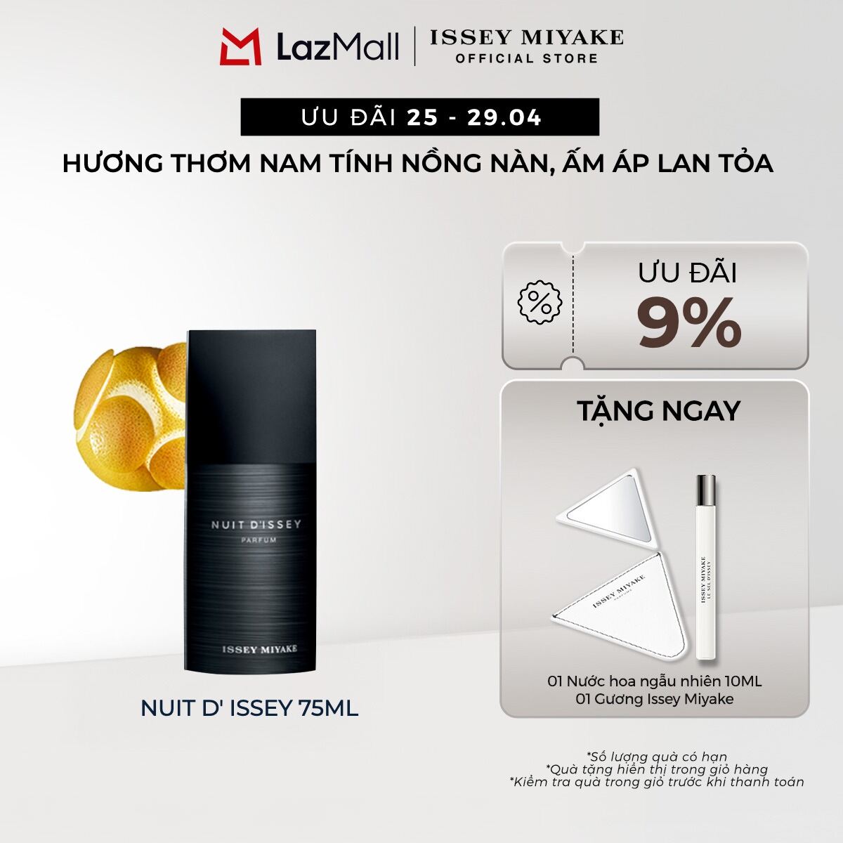 Nước Hoa nam Issey Miyake Nuit D' Issey Parfum 75ml