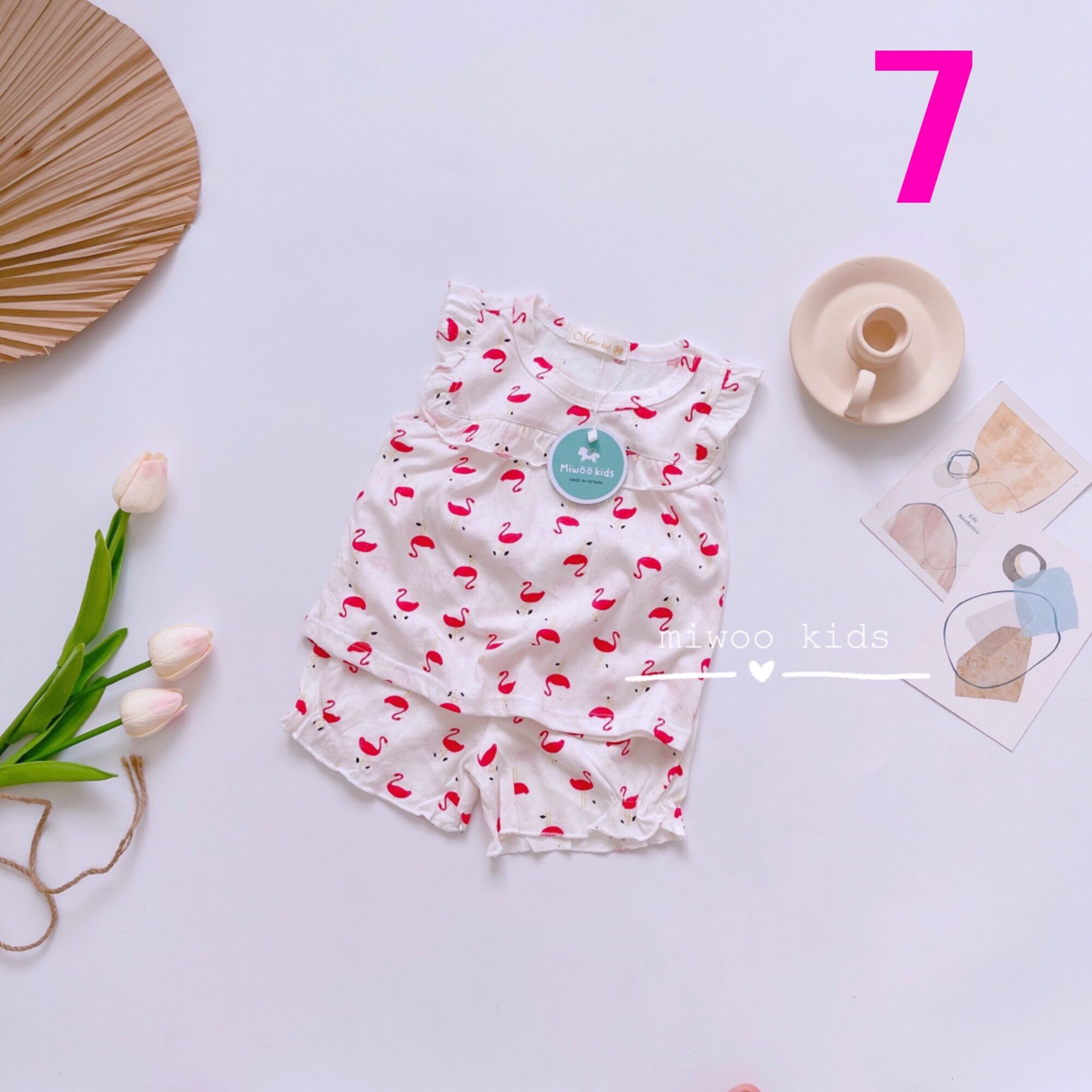 (10-20kg) Đồ bộ mặc nhà mát mẻ cho bé gái