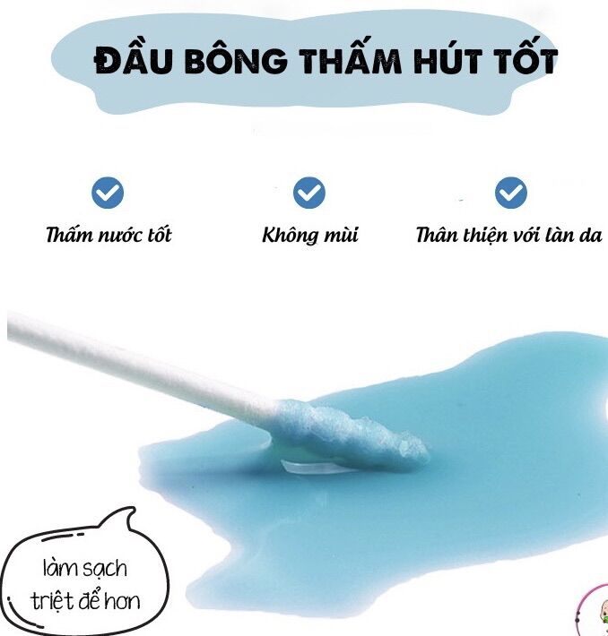 Hộp 200 tăm bông Misuta cho bé