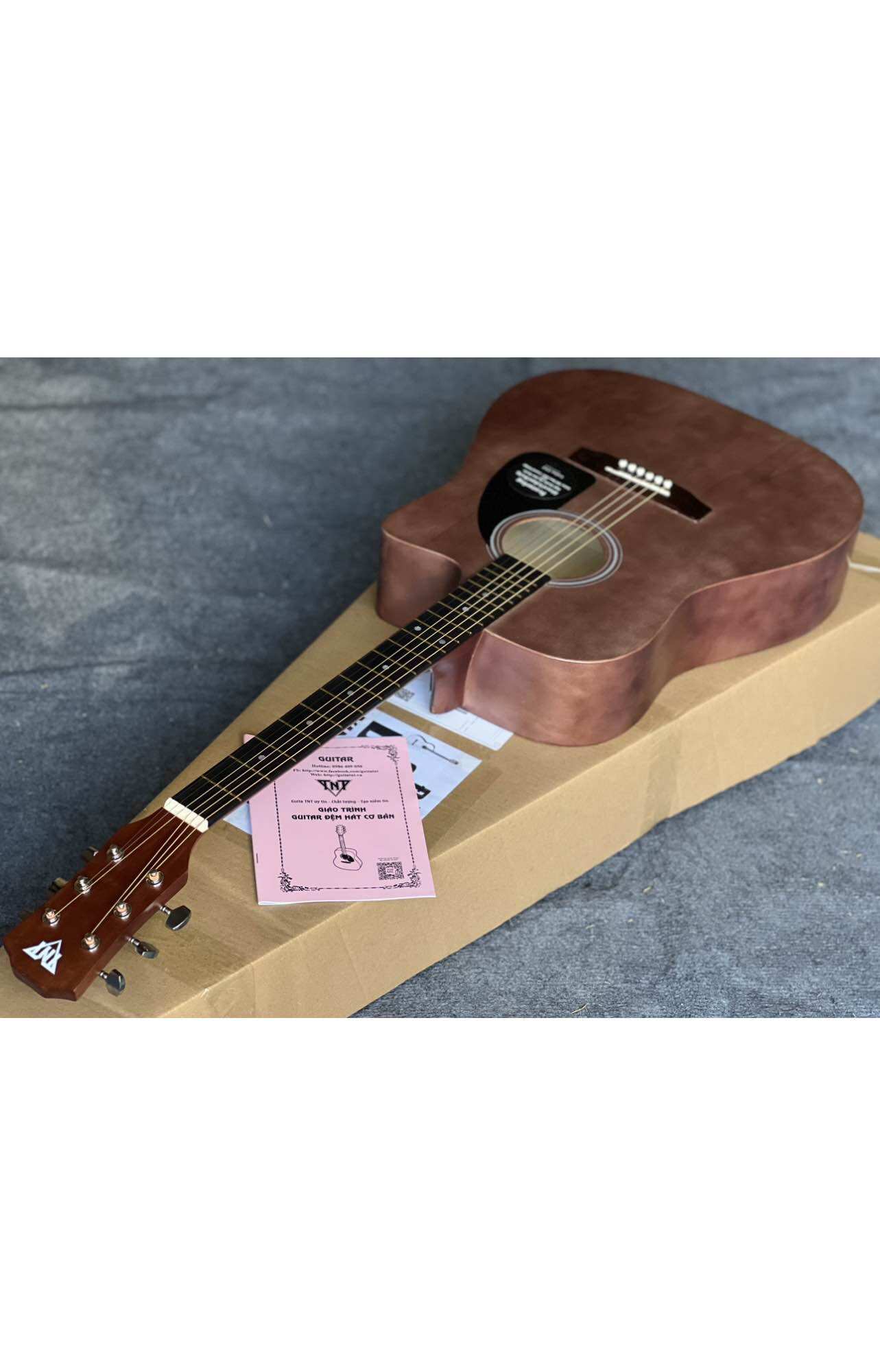Guitar aucoutisc T100 CHÍNH HÃNG - gỗ nhập khẩu cao cấp tặng kèm phụ kiện size 40 dài 102cm rộng 40cm - 6