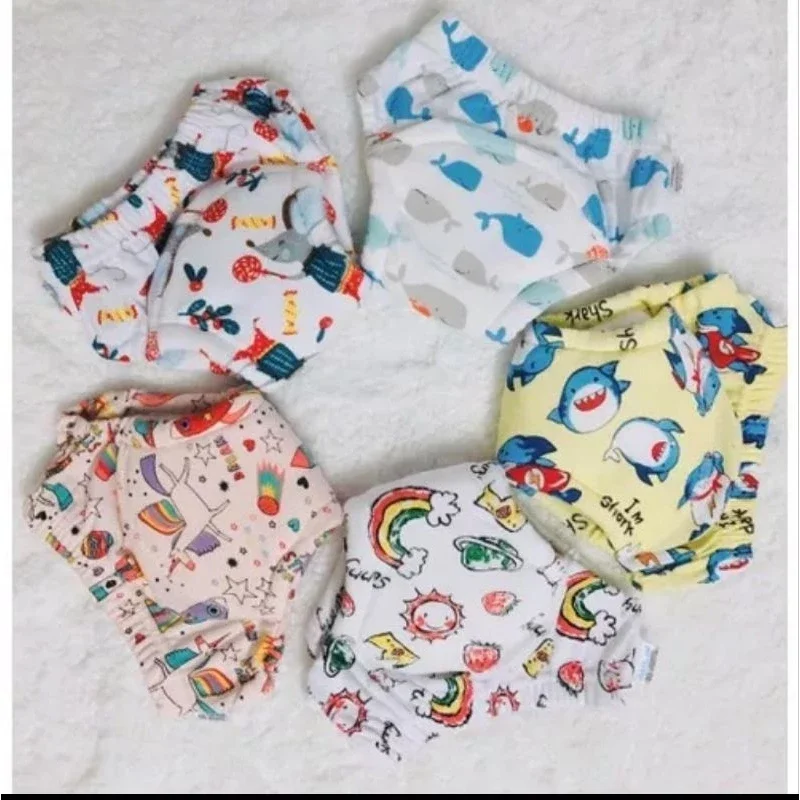 Combo 5 Quần Bỏ Bỉm bỉm vải Hoạ Tiết Cotton
