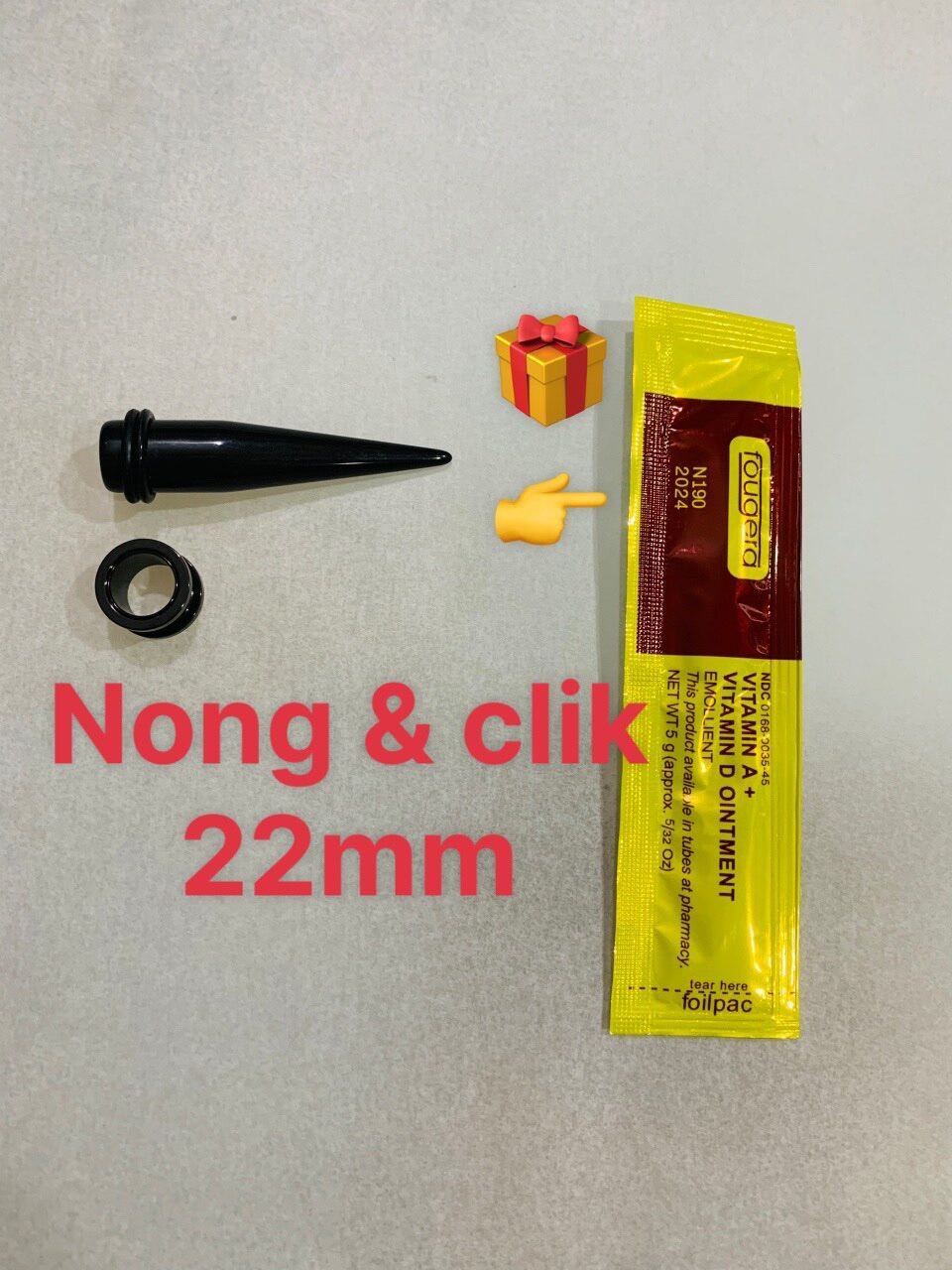 🎁 Bộ khuyên tai và clik 20mm 🎁