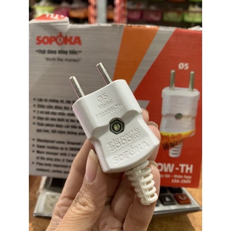 Phích cắm siêu chịu tải sopoka 3000w p3000w-th