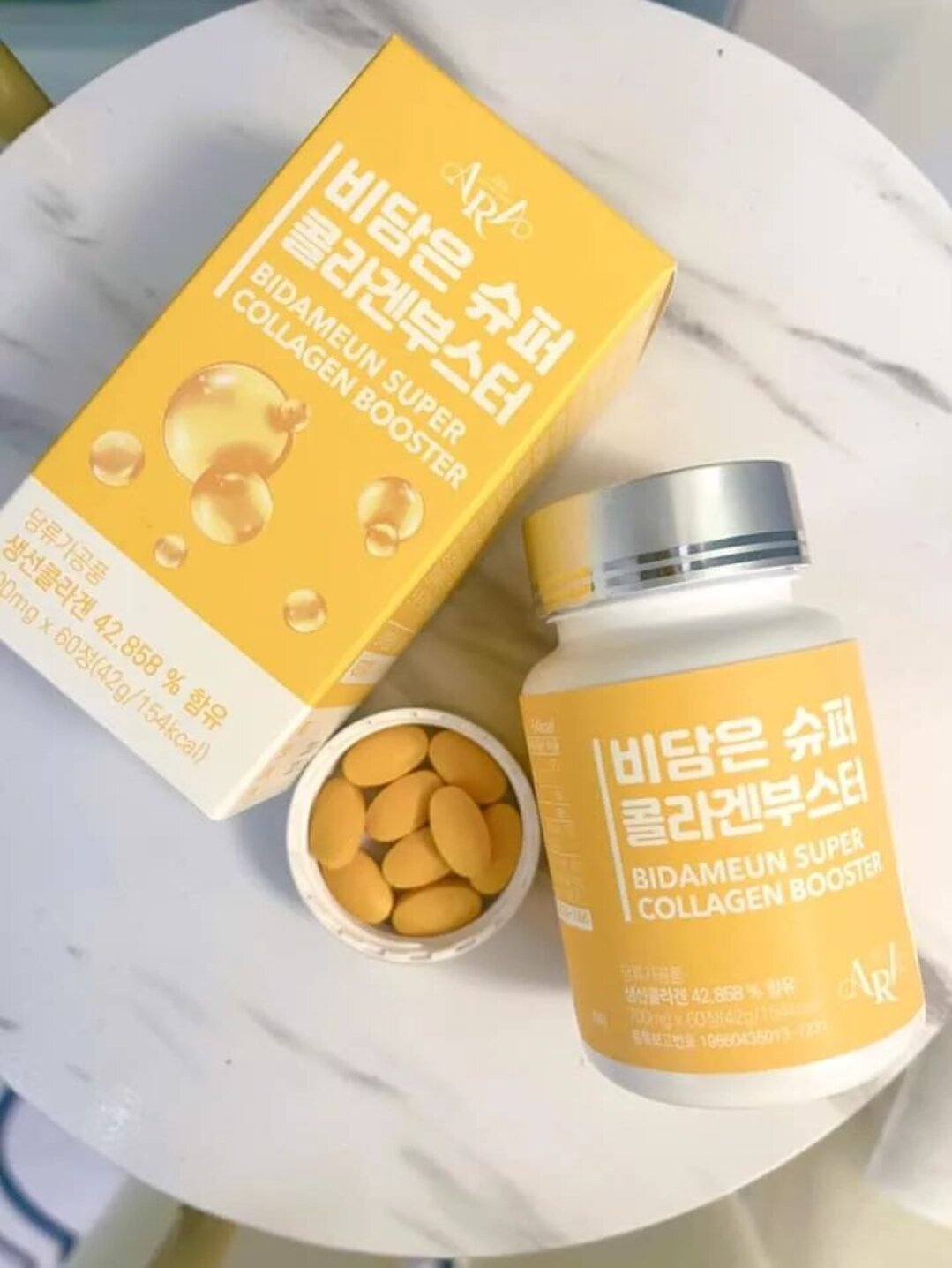 Viên Uống Trắng Da Mờ Nám Glutathion và Collagen Jeeara Hàn Quốc 600mg 60v