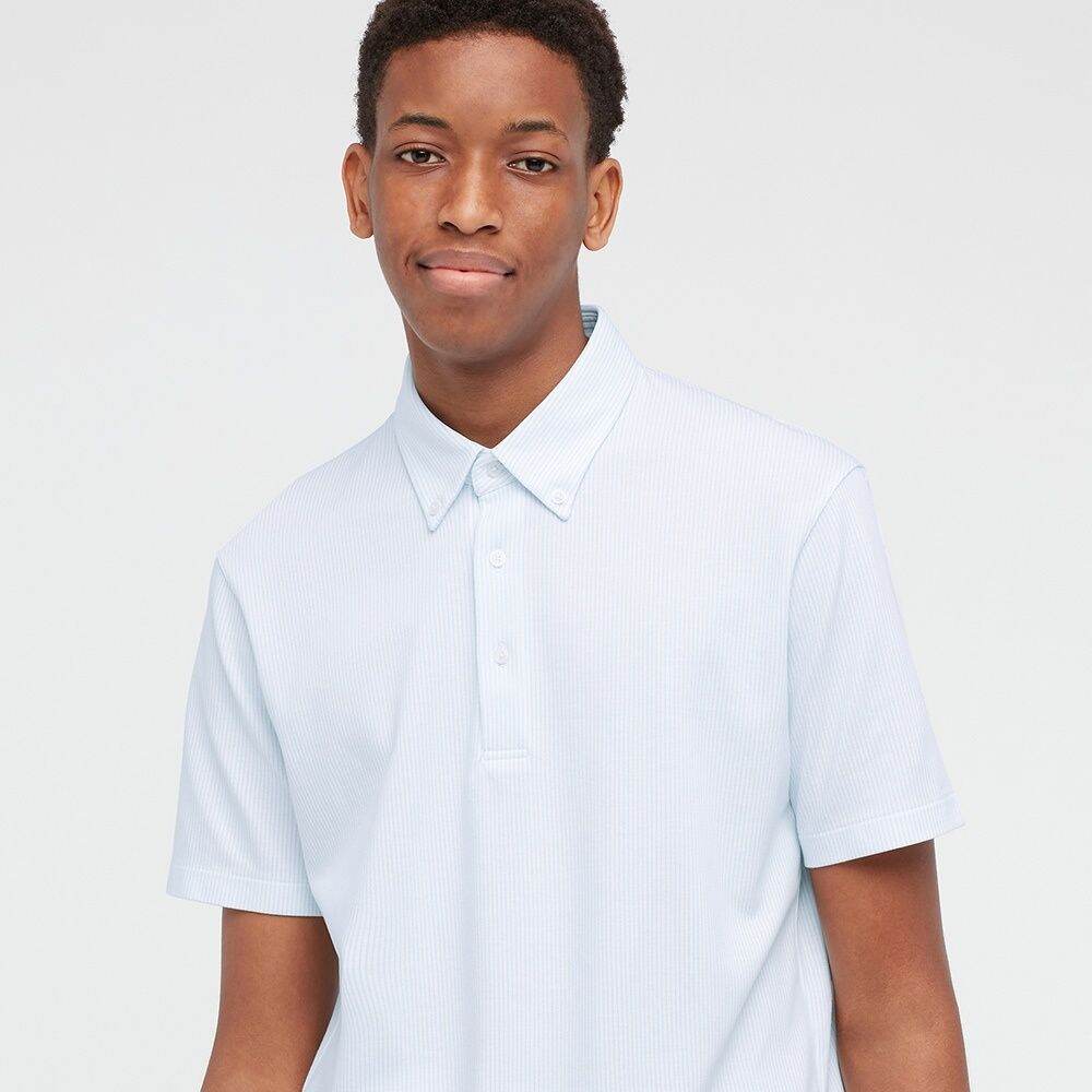 Nam - Áo polo chất ?Airism Pique Cotton ngắn tay