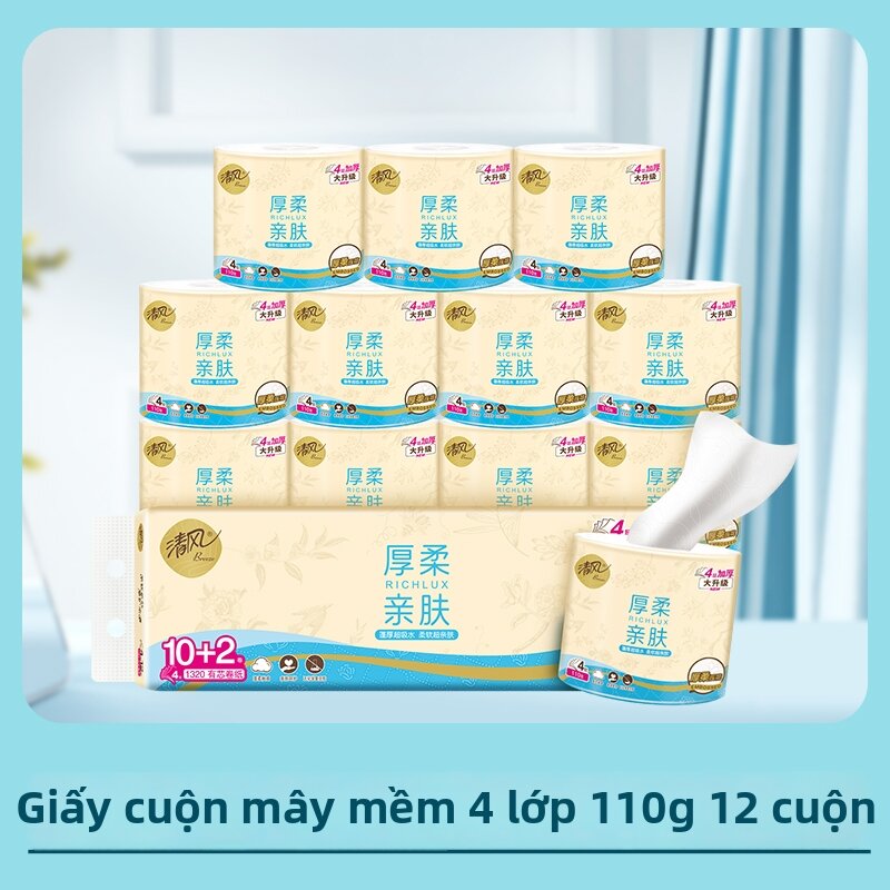 Soft and Thick Toilet Roll Paper 4 Layers 110g - 3