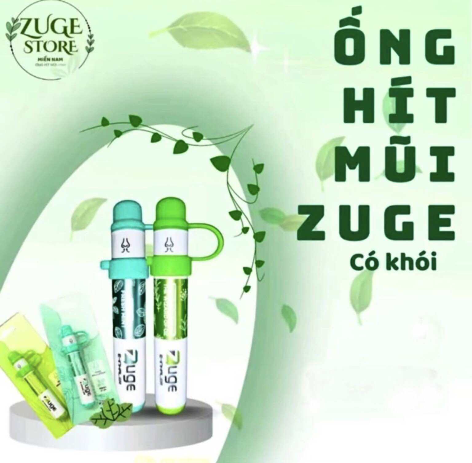 Ống hít mũi ZUGE (CHÍNH HÃNG)hương thảo mộc bạc hà giảm stress