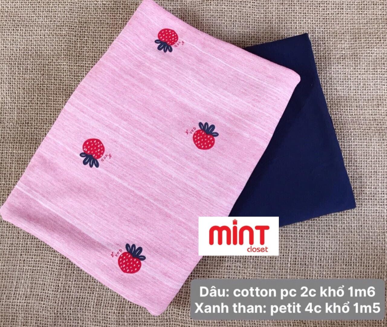 Vải cotton may đồ cho bé Hàn Quốc