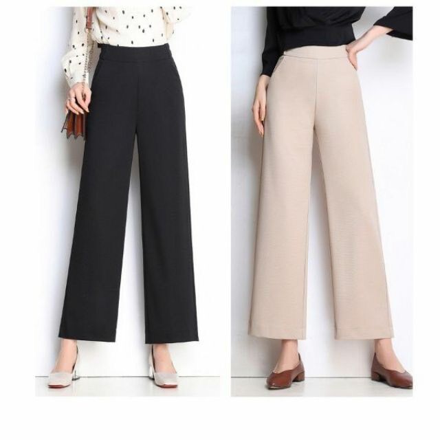 Quần ống suông khóa sườn