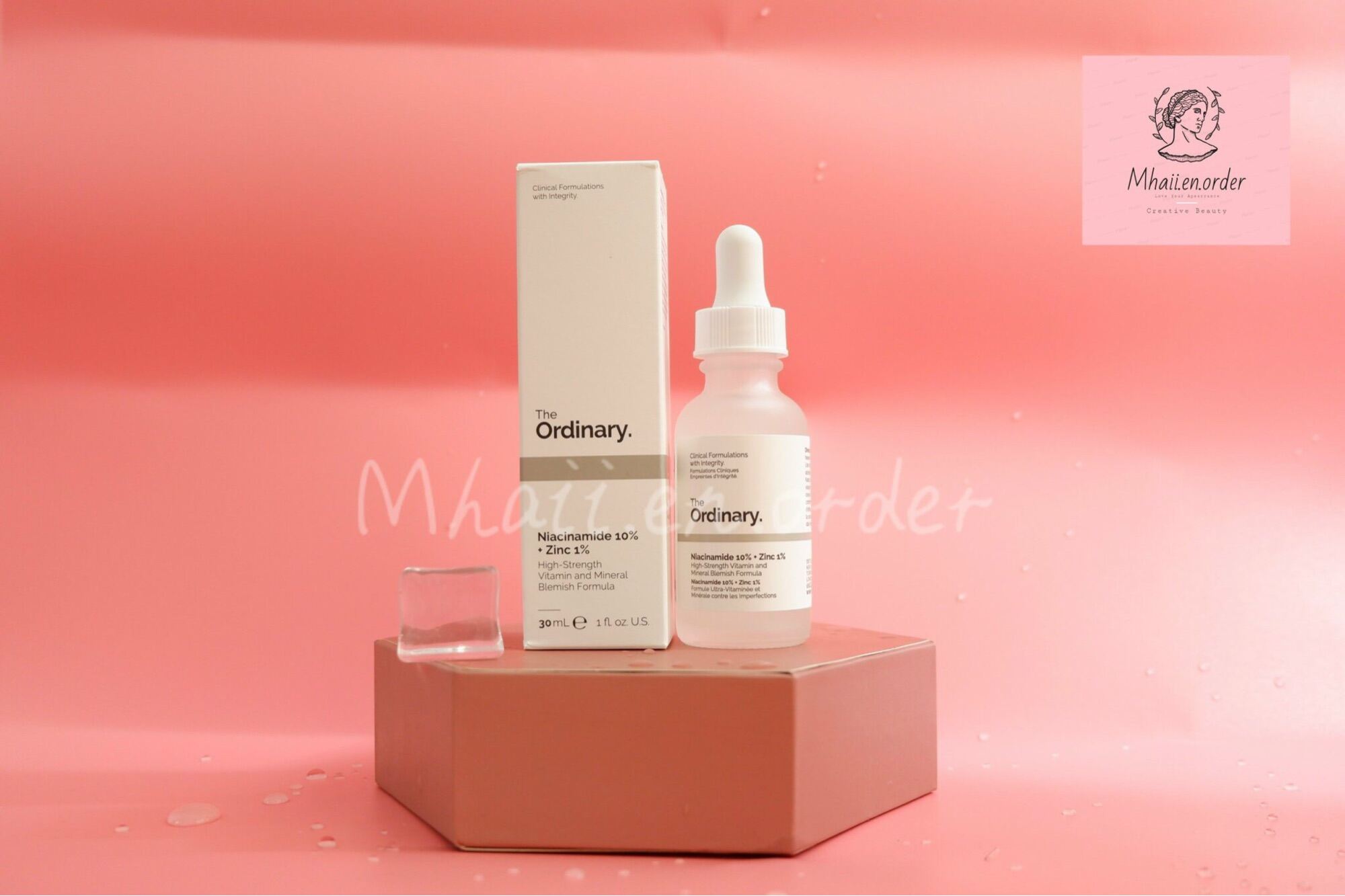 The Ordinary Serum Ngừa Mụn Sáng Da Se Khít Lỗ Chân Lông Niacinamide 10% + Zinc 1%