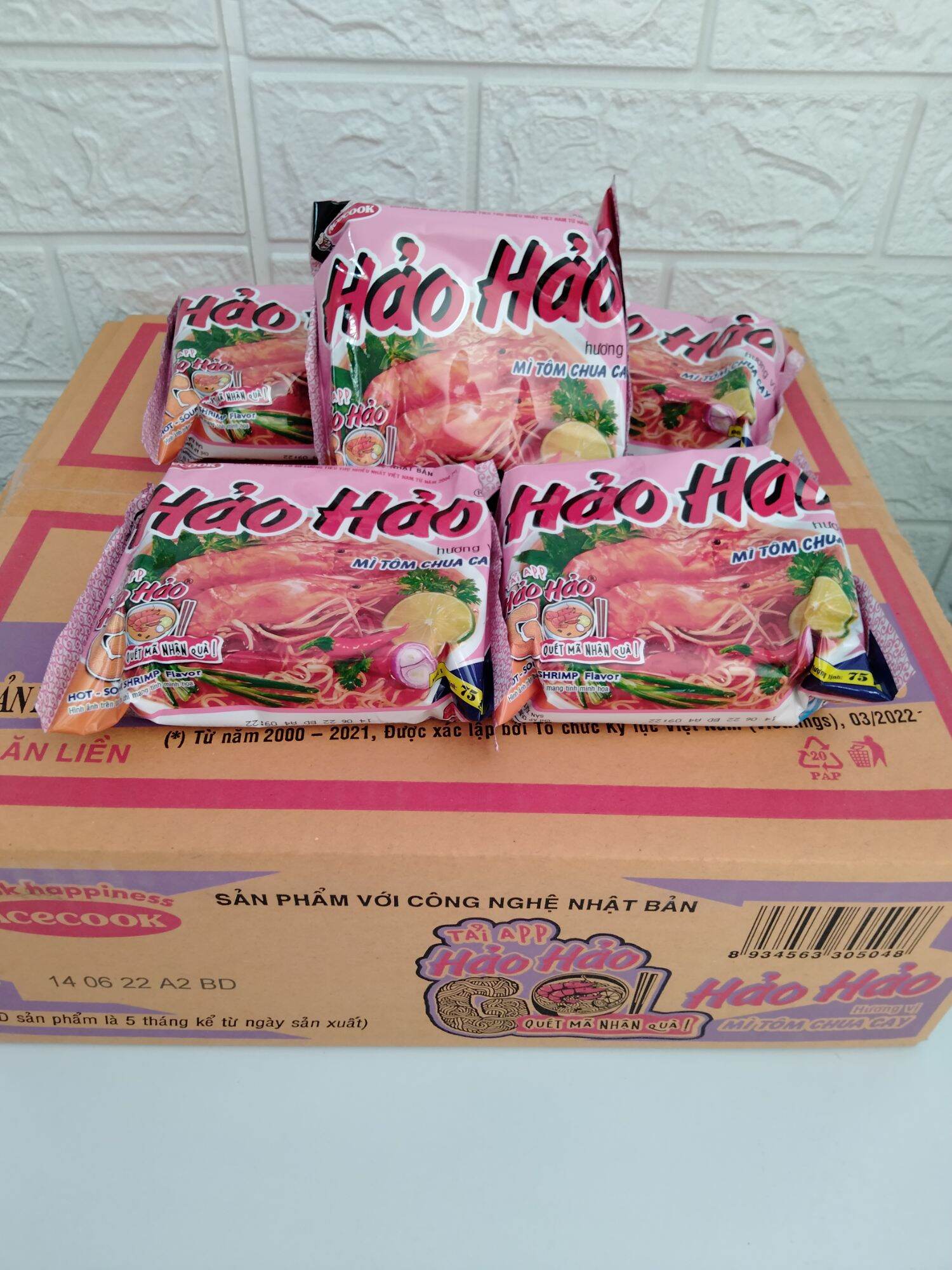 Thùng 30 gói hảo hảo chua cay 75g