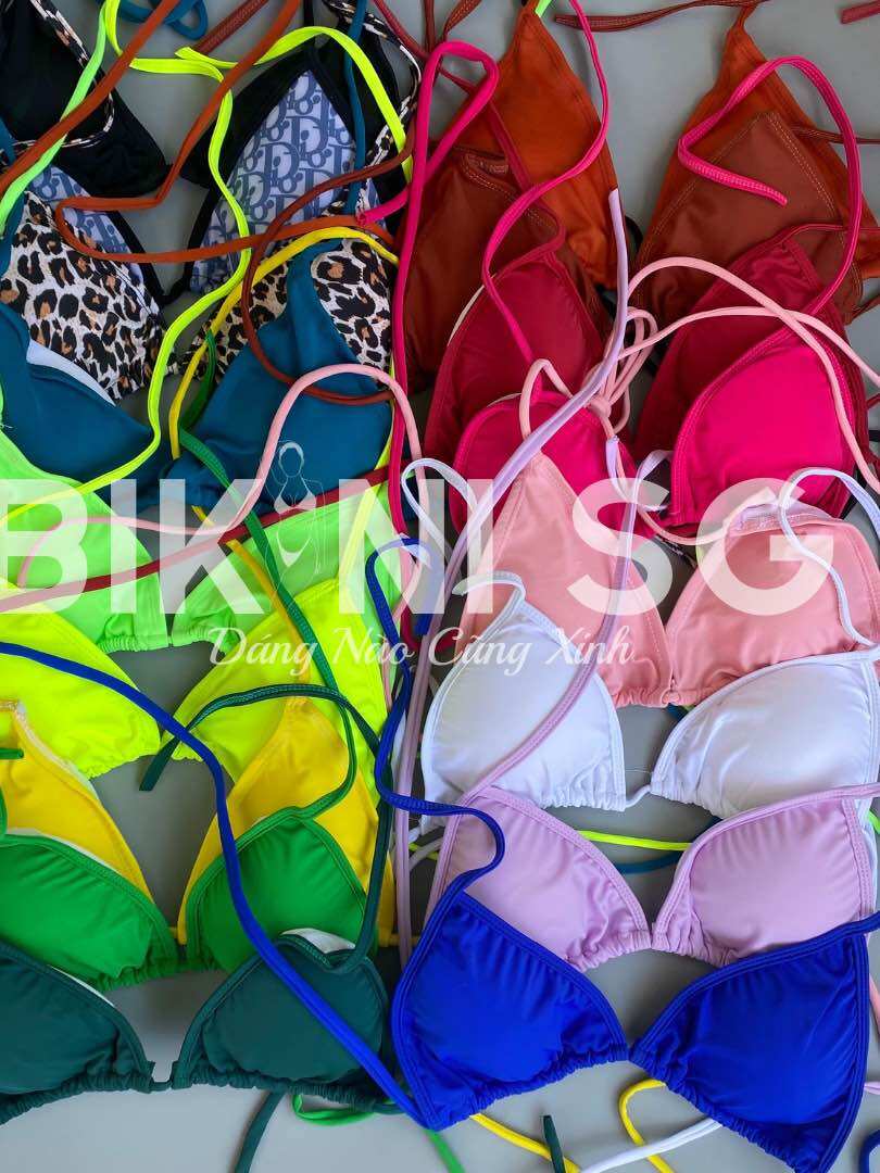 Bikini 2 mảnh Bikini SG dây cột tam giác quần xịt sexy vải thun lạnh co giãn tốt nhiều màuu xinh - 2MTG