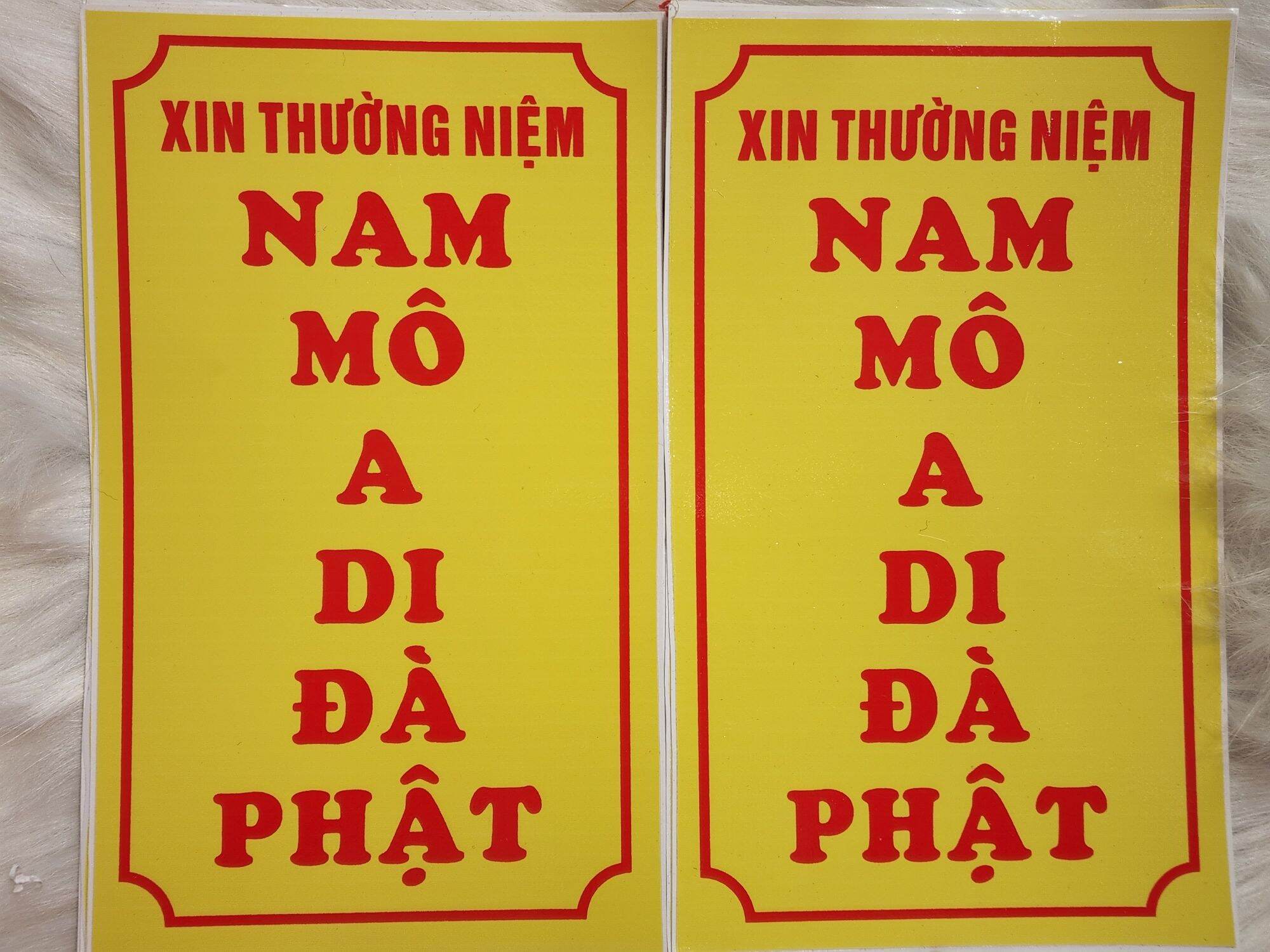 COMBO 10 DECAL DANH HIỆU NAM MÔ A DI ĐÀ PHẬT ( đứng )