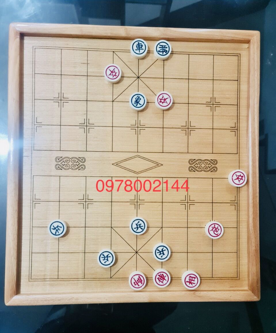 Bàn cờ tướng gỗ sơn kt 50 x 55 cm, mặt bàn 6ly