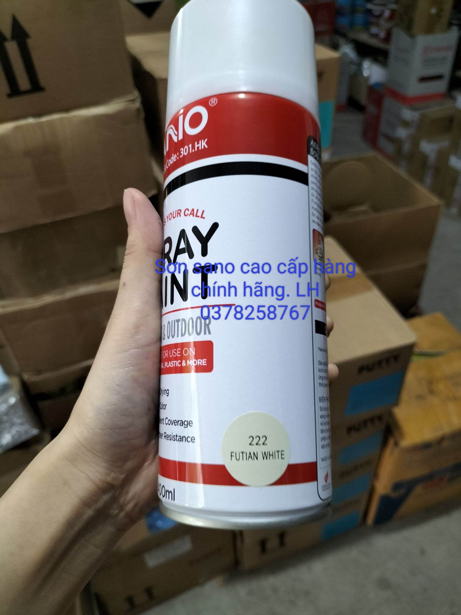 Sơn xịt sano cao cấp 222 màu cục nóng 400ml