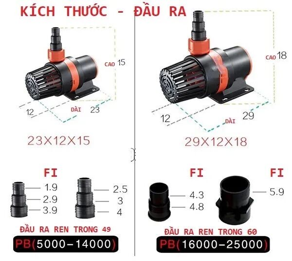 Máy bơm hồ cá Periha PB-12000