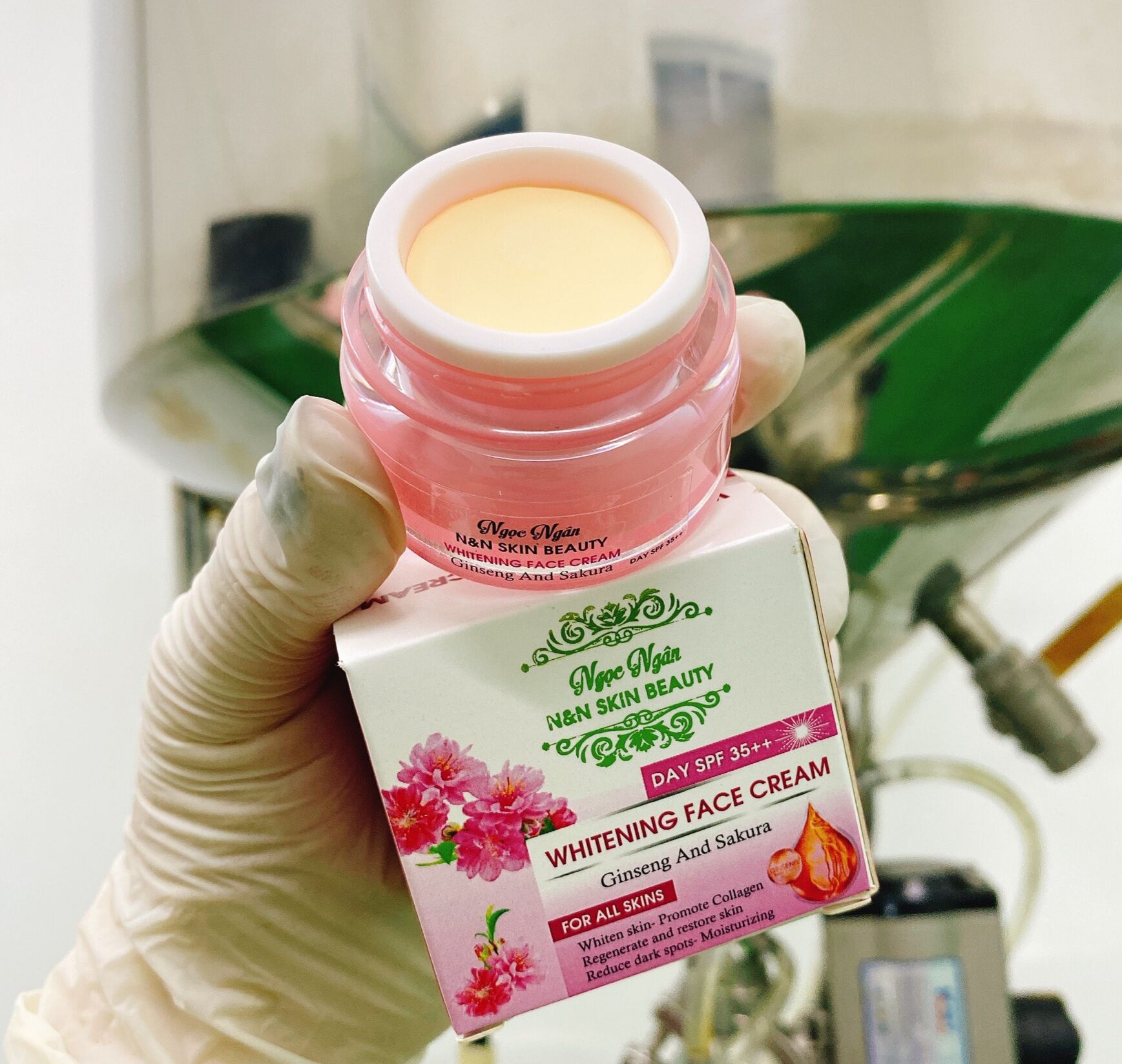 FACE HỒNG SÂM & HOA ANH ĐÀO ( DƯỠNG TRẮNG NHANH BAN ĐÊM )