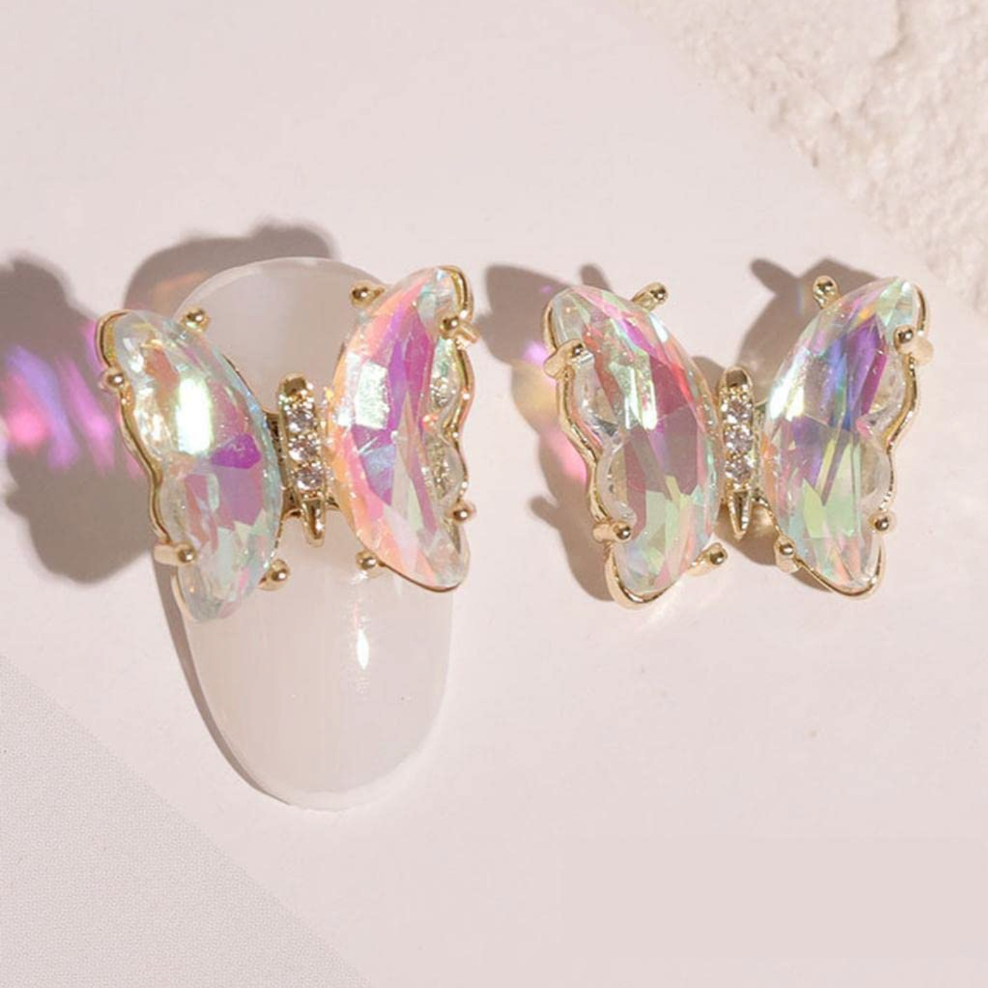 Charm bướm đá đính móng trang trí nail