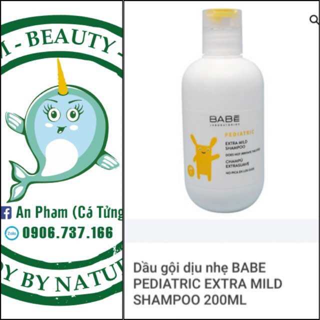Babe pediatric shampoo – dầu gội đầu babe dịu nhẹ cho bé