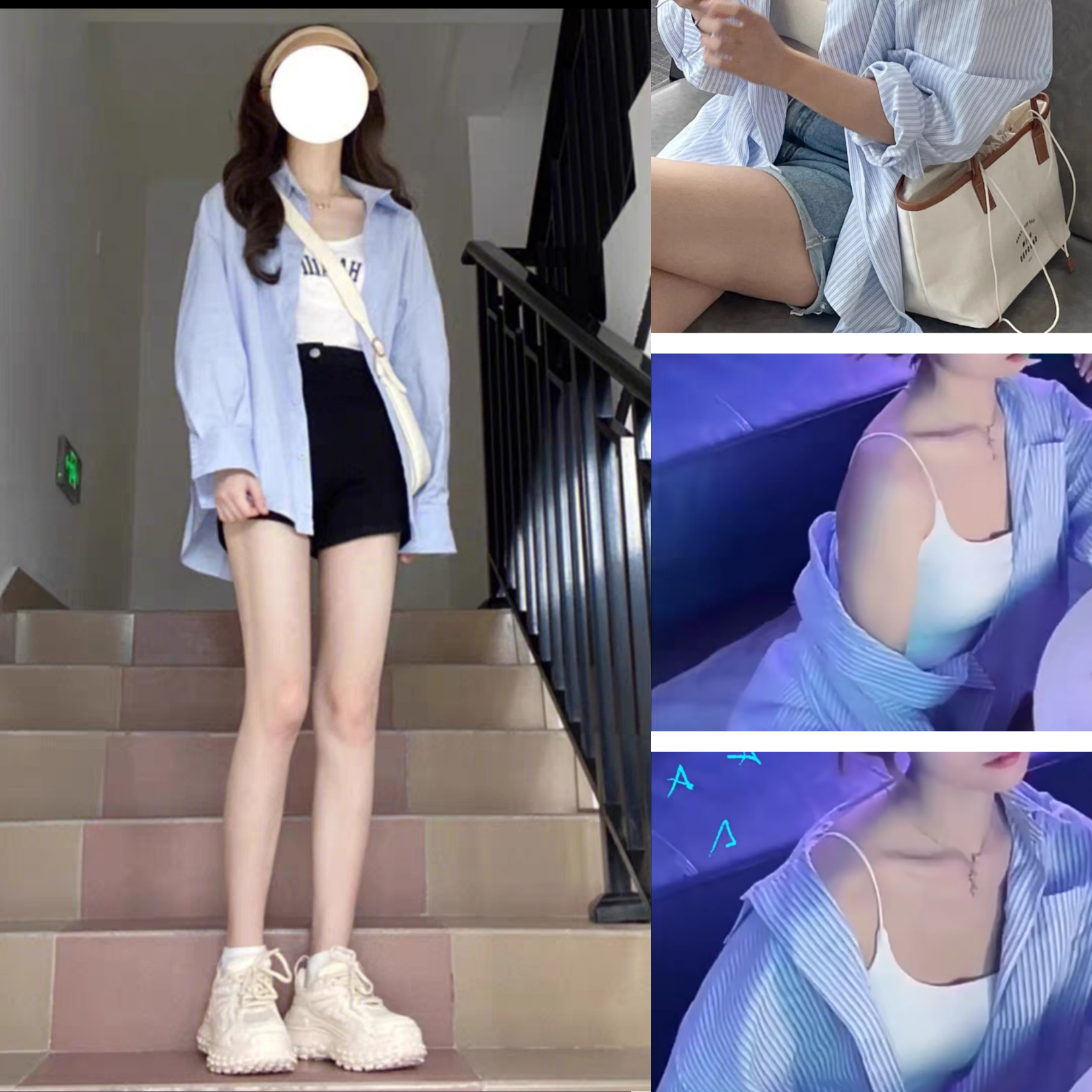 Áo sơ mi nữ kẻ sọc tay dài . xuân, hè phong cách, không túi( ảnh thật )