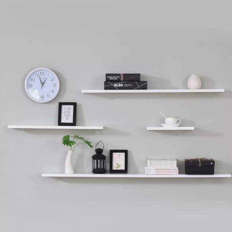 Thanh ngang kệ gỗ treo tường ...x13cm tặng kèm vít âm tường