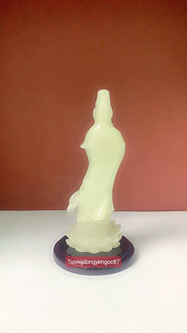 Tượng Quan âm dạ quang đứng cao 13 cm