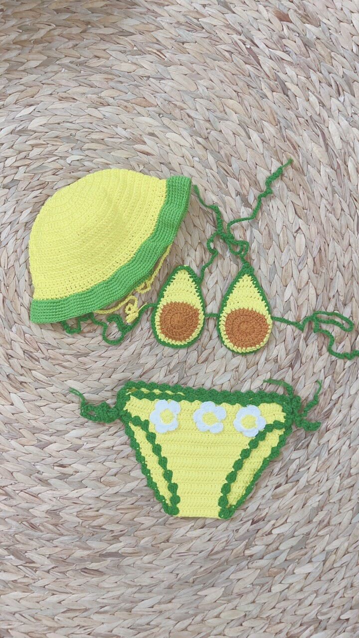 Bikini Len Kèm Mũ Cho Bé Diện Hè