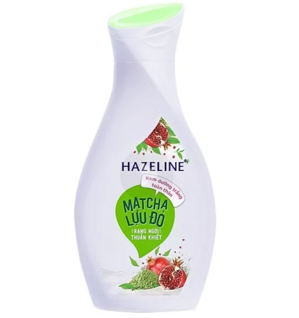 SỮA DƯỠNG THỂ DƯỠNG TRẮNG HAZELINE MATCHA LỰU ĐỎ 230 ML