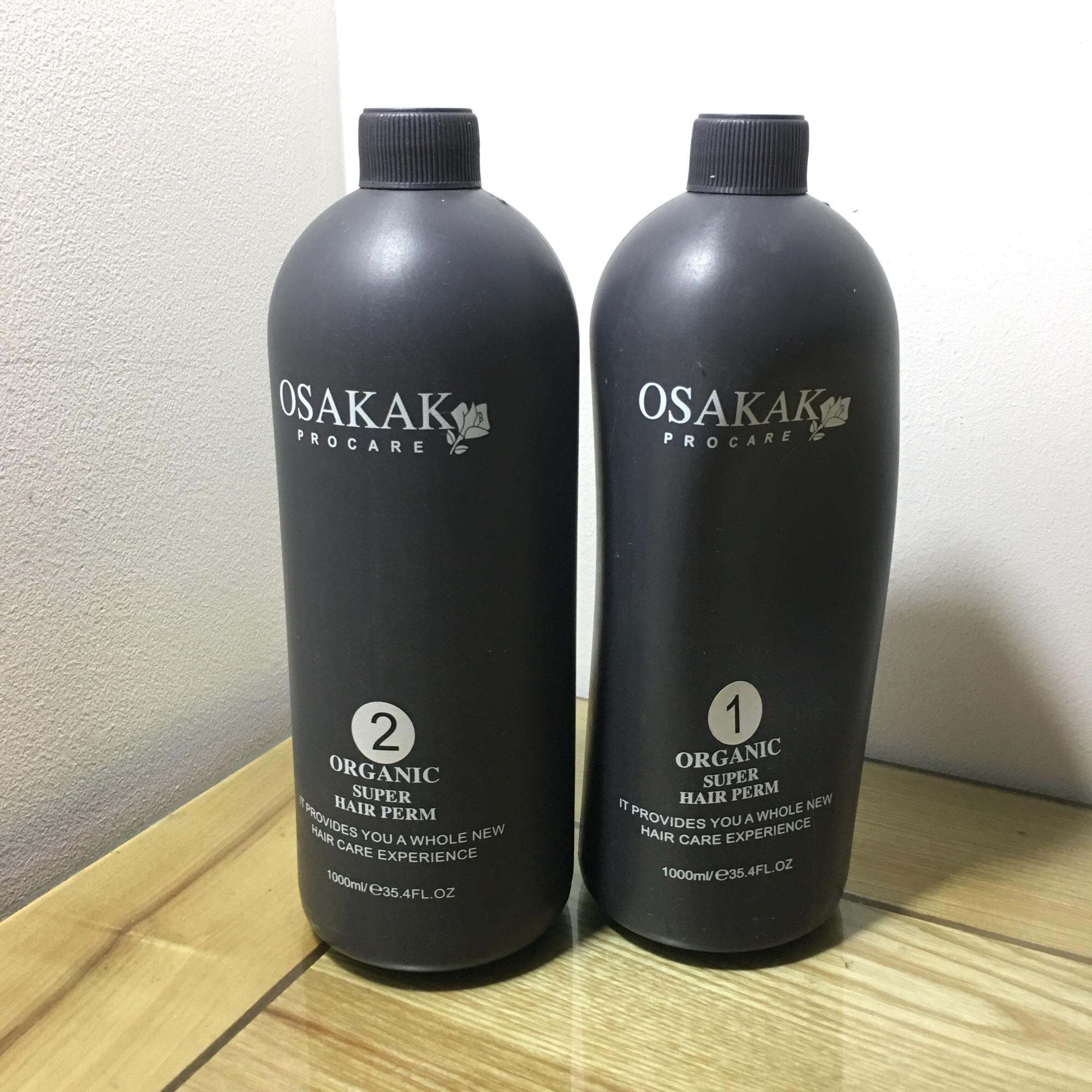 Thuốc uốn tóc OSAKAK (cặp 2 chai x 1000ml Thuốc uốn số 1 + Dập định hình số 2) UỐN LẠNH