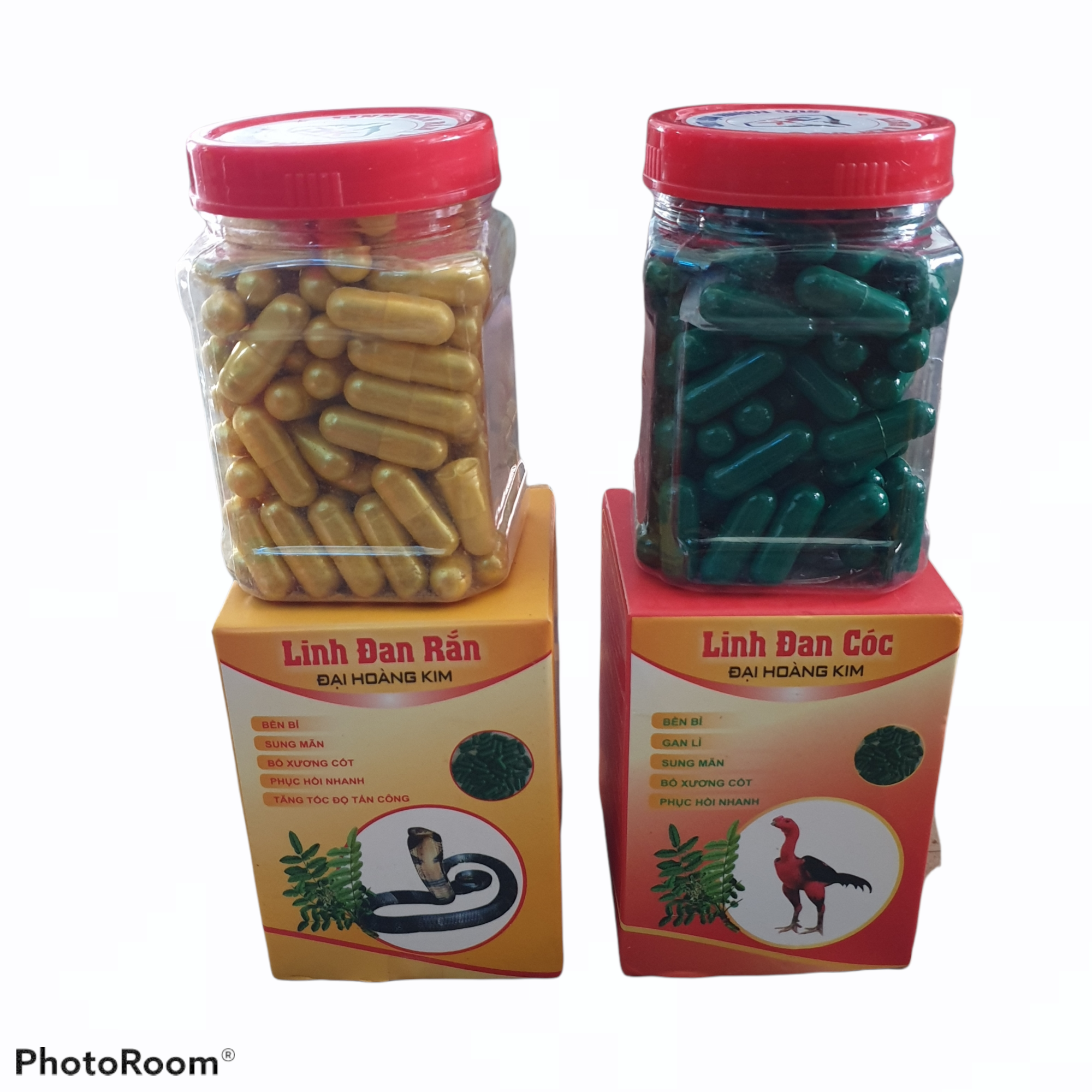Linh đan cóc + Linh đan rắn ( 2 hộp )-  dinh dưỡng cho gà thi đấu
