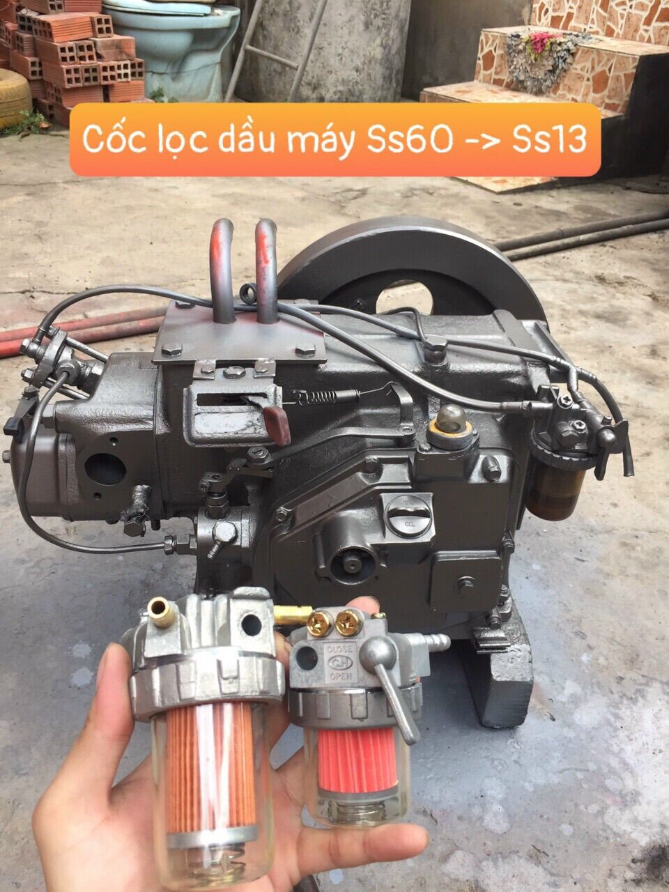 Cốc lọc dầu máy ss50,ss60,ss70,ss80,ss90,ss11,ss13