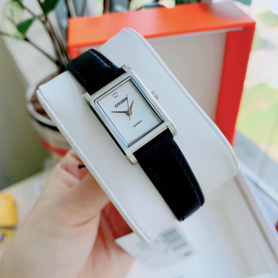 [HCM]Đồng Hồ Nữ Citizen Dây Da Size 18Mm